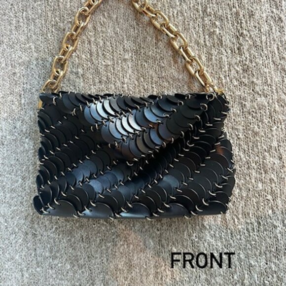 Paco Rabanne Handbags - Rabanne Shoulder Bag black leather with chain strap